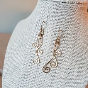 Artisan Gold Whimsical Dangle Earrings